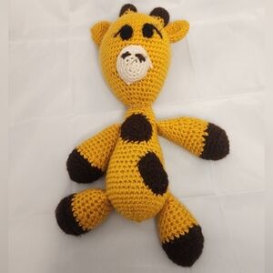 14" Handmade Crohet Knitted Giraffe Plush Stuffed Animal